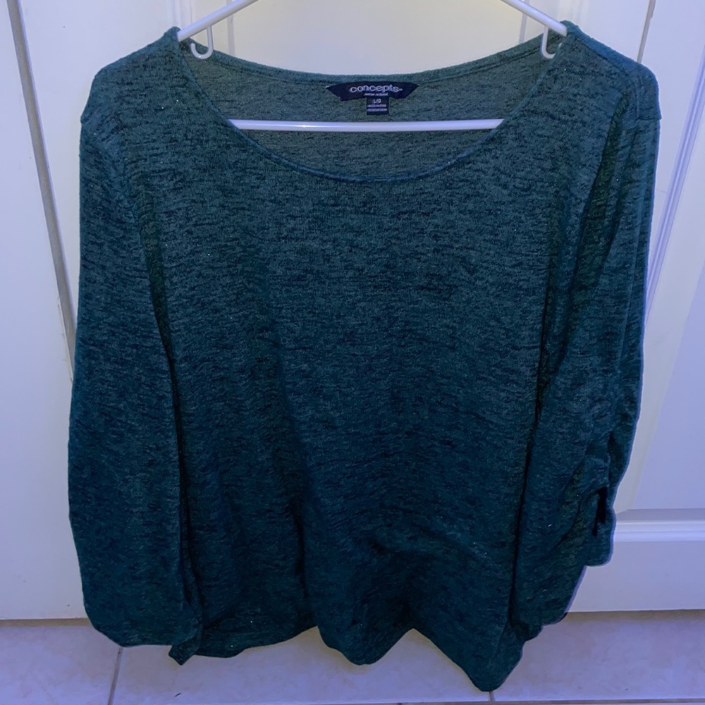 Concepts New York Women’s Green Long Sleeve Shirt (Large/Grande)